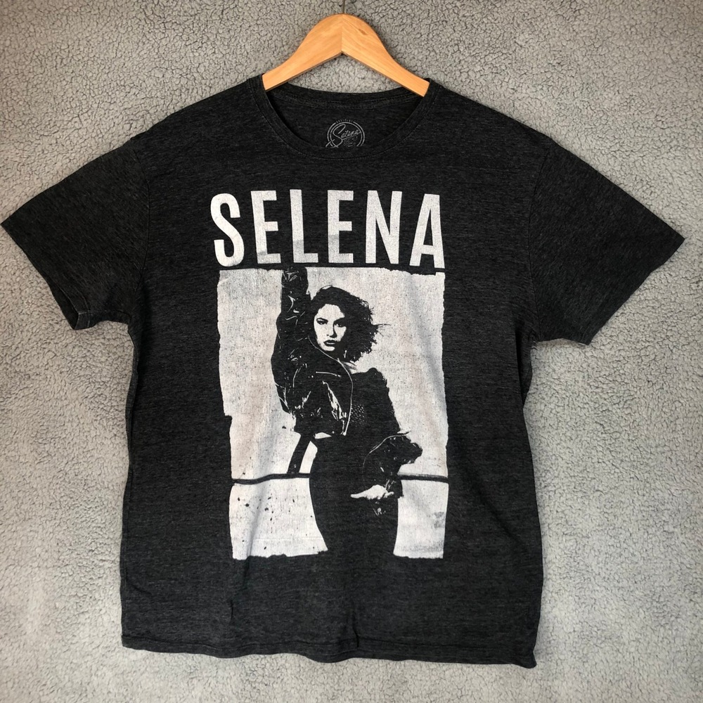 Selena Quintanilla Official Graphic T-Shirt Charcoal Gray Mens Large 1168